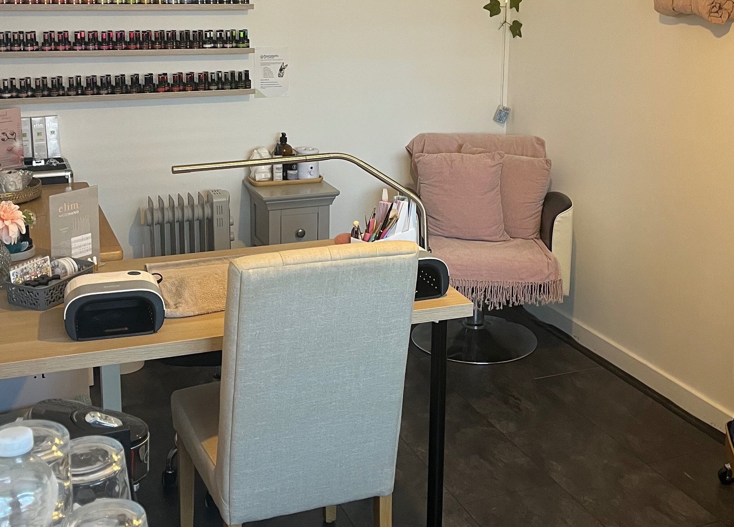 Pampered Pinkies nail salon with elegant decor in Great Yarmouth, England, GB.