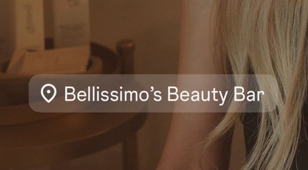 Elegant sign of Bellissimos Beauty Bar highlighting location in Greater Sudbury, Ontario, CA.