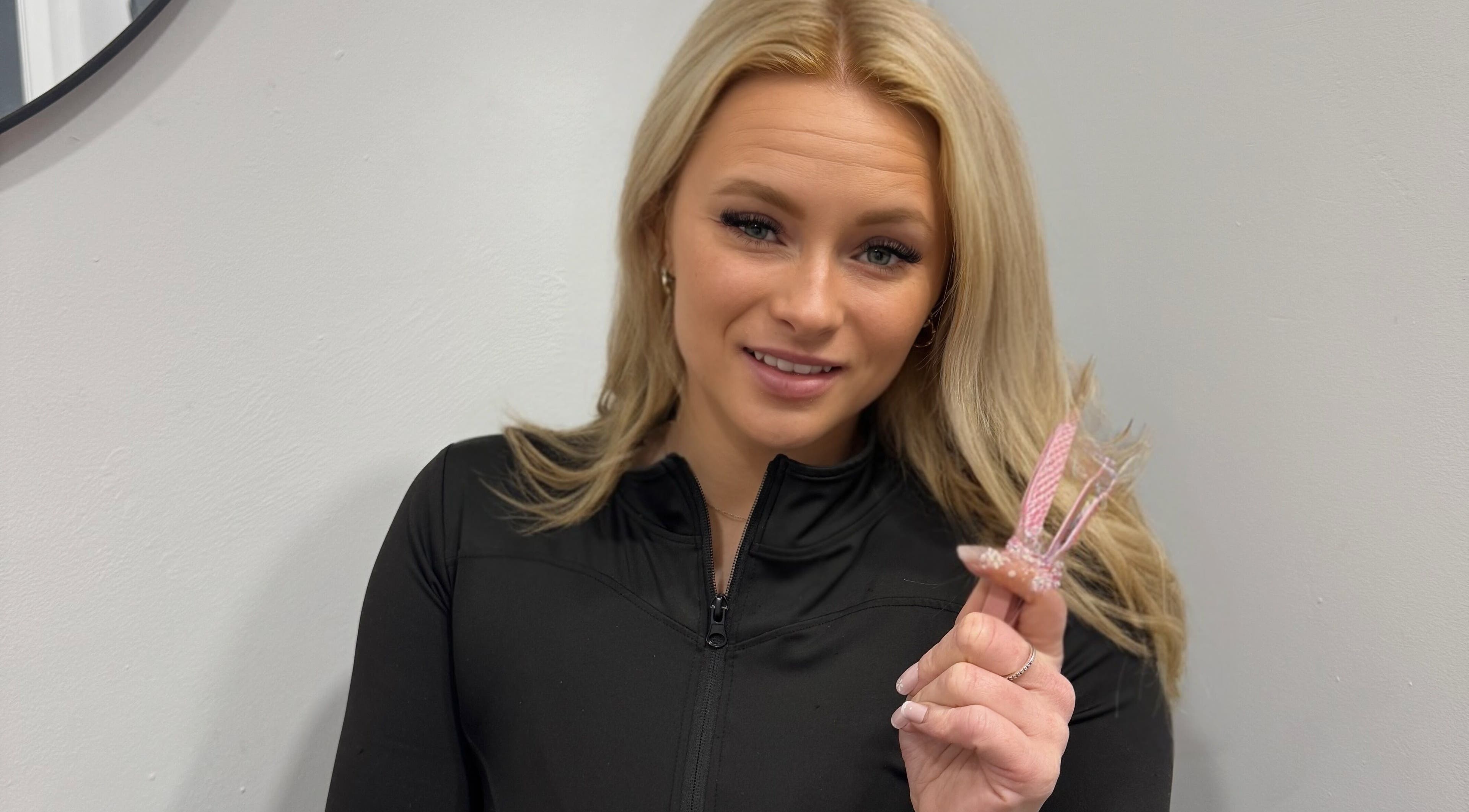 Expert displaying eyelash tools at Lash Artistry by Steph, Liphook, England, GB.