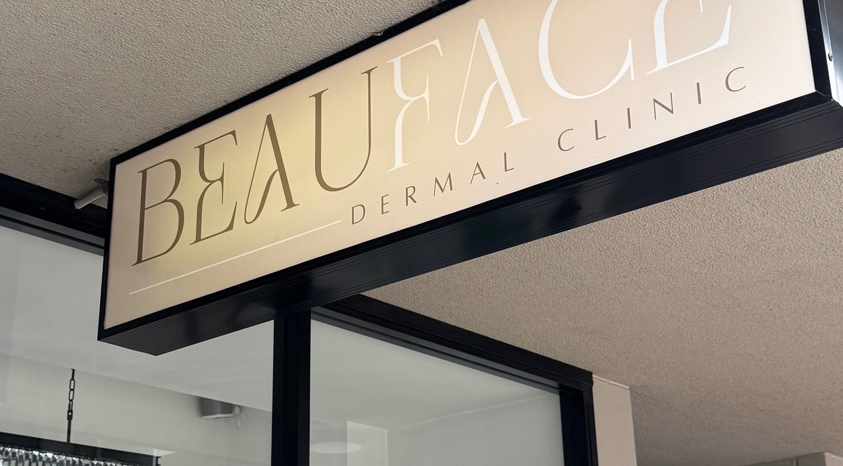 Beauface Skin dermal clinic sign in Silverwater, New South Wales, AU captured in daylight.