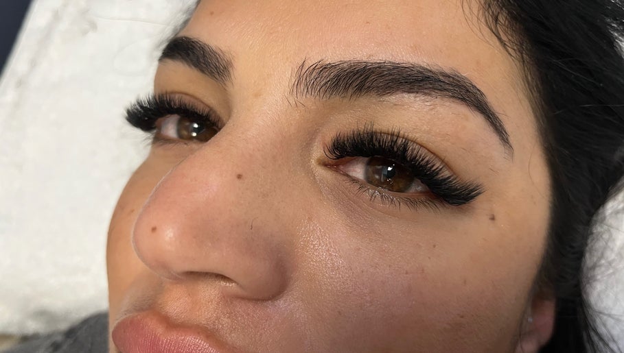 Close-up of elegant eyelash extensions at The Beauty Spot_Cpt, Cape Town, Western Cape, ZA.