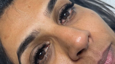 Close-up of elegant eyelash extensions at The Beauty Spot_Cpt, Cape Town, Western Cape, ZA.
