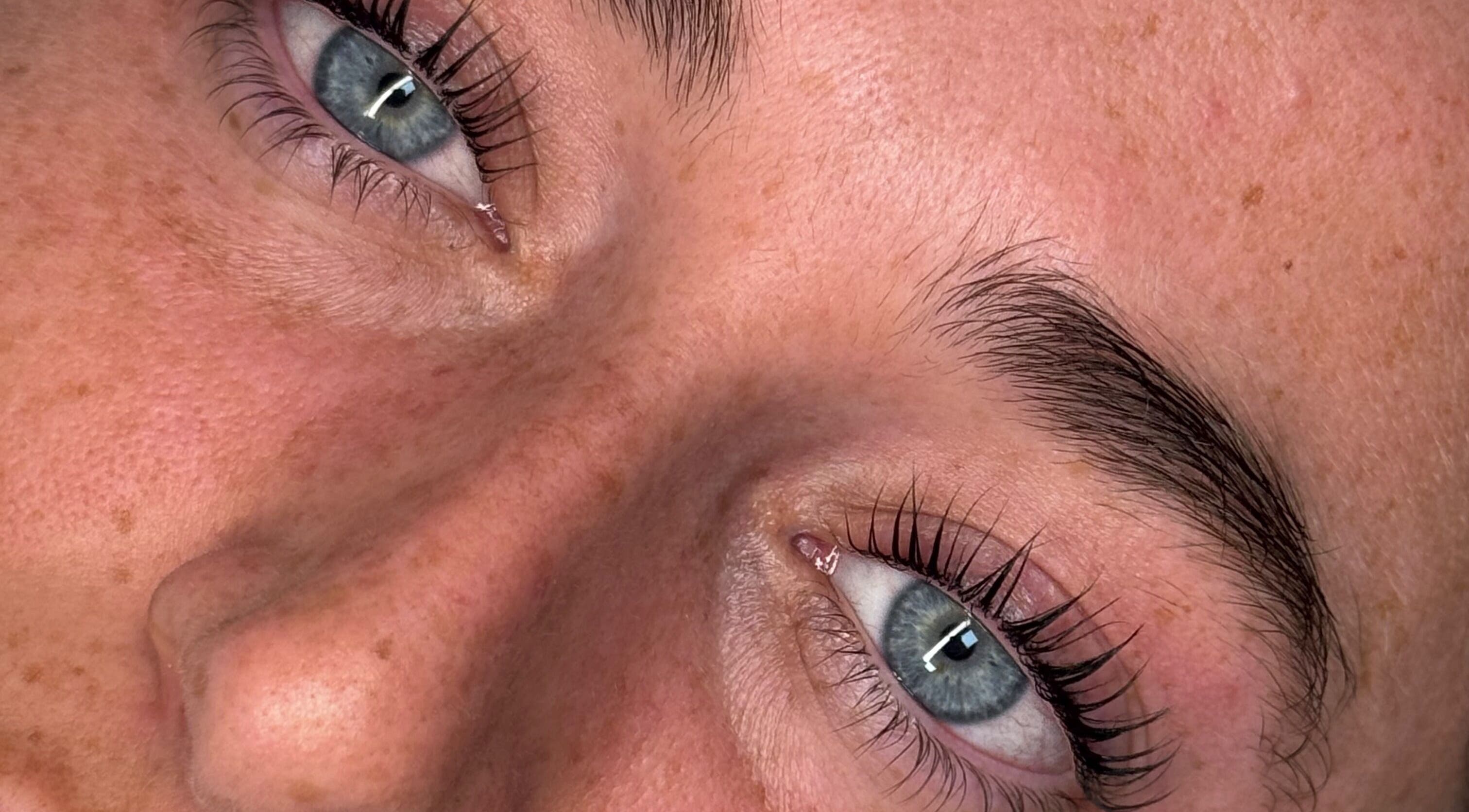 Close-up of styled eyelashes at BY.DW, Clydebank, Scotland, GB showcasing expert lash work.