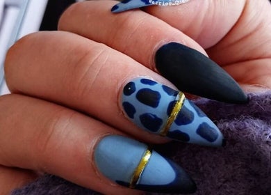 Elegant leopard print nail design at WARRIOR QUEEN NAIL ARTISTRY in Cape Town, Western Cape, ZA.