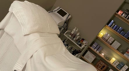 Relaxing treatment room at The Skin Corner by Amy, Shaftesbury, England, GB, featuring a plush treatment bed.
