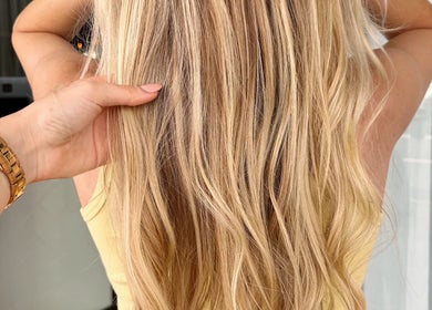 Blonde hair styled to perfection at Veronica Capri Beauty Salon Sydney, New South Wales, AU.