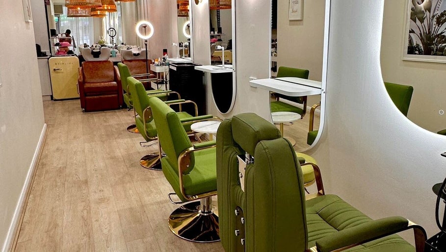 Stylish interior of Veronica Capri Hair Salon Sydney at Bondi Junction, New South Wales, AU with modern chairs.