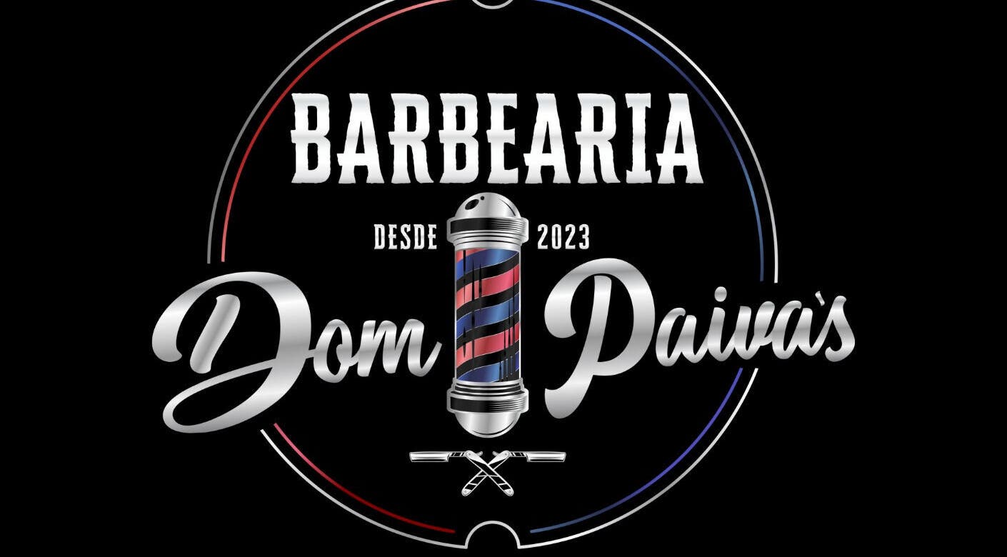 Logotipo da barbearia Dom Paiva's em São Paulo, São Paulo, BR, com design clássico e tema moderno.
