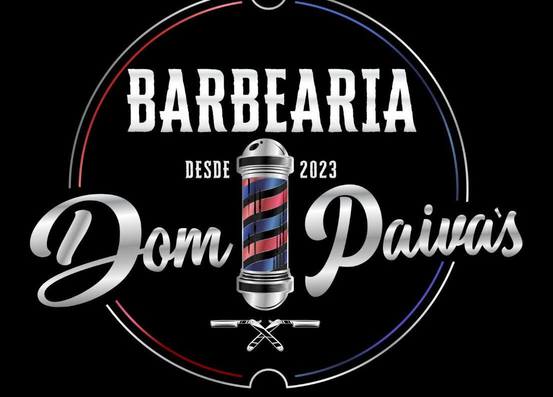 Logo estilizado da barbearia Dom Paiva's em São Paulo, São Paulo, BR.