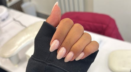 Close-up of manicured nails at Heavenly Aesthetics in Stoke-on-Trent, England, GB.