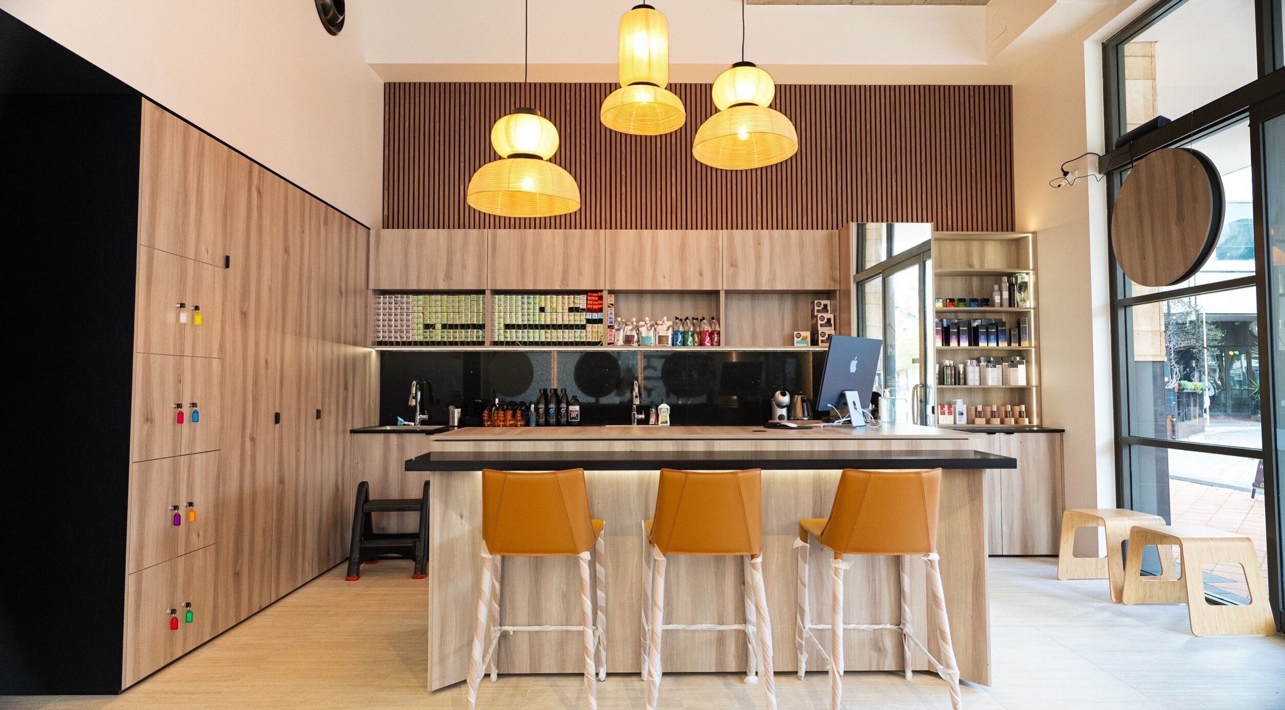 Modern interior of Hair Collection Tokyo Subiaco, Subiaco, Western Australia, AU with stylish seating and decor.