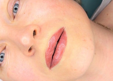 Close-up of lip treatment at Skinart By K in London, England, GB, showcasing expertise and results.