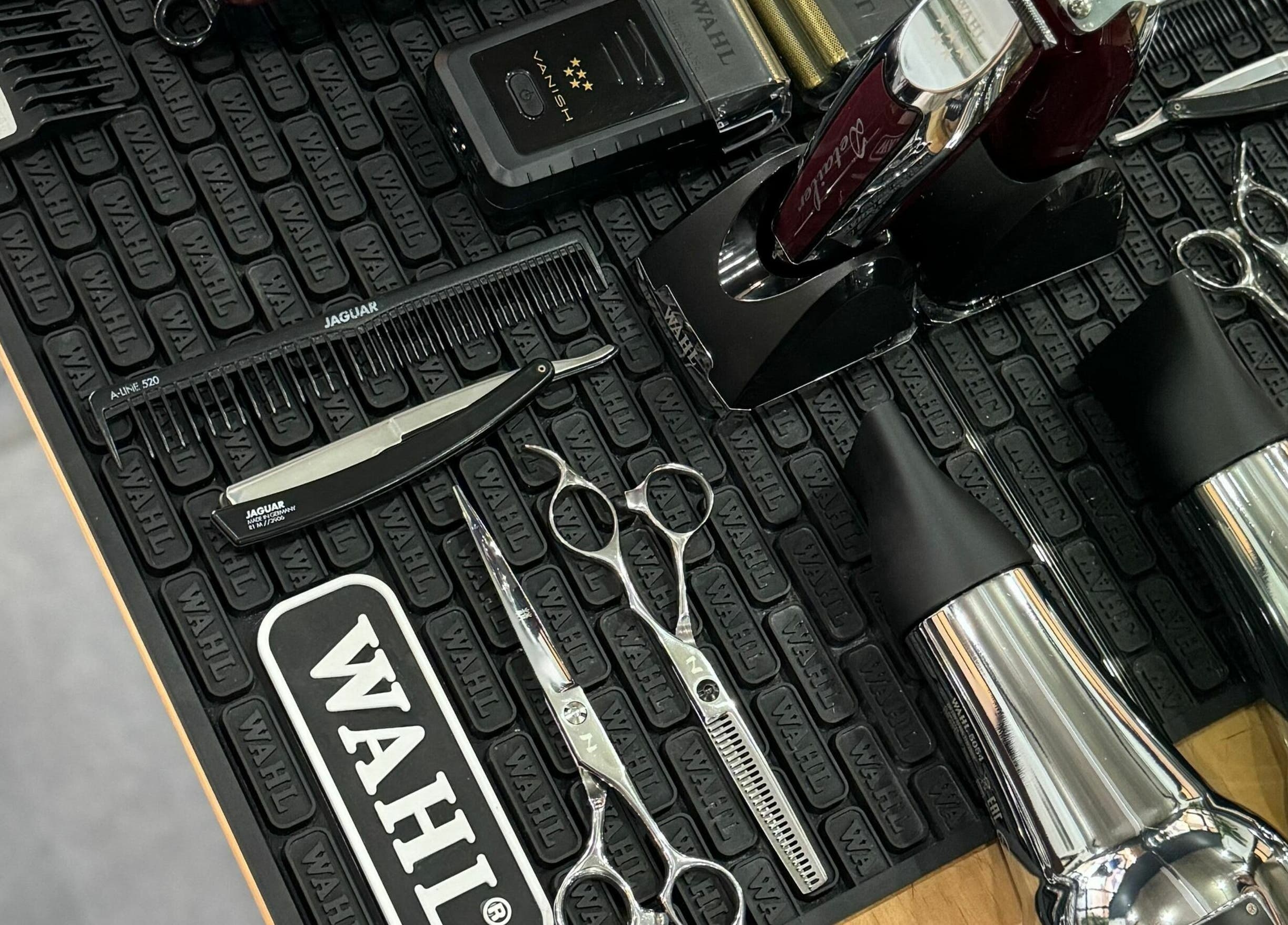 Professional barber tools at The Old Harbour Barber, Hermanus, Western Cape, ZA.