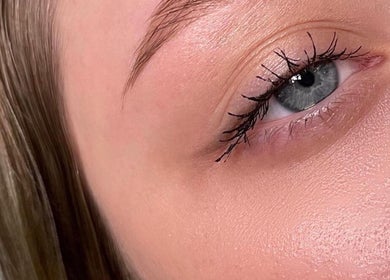 Close-up of well-defined eyebrow and eye at Browow: Brows & Lips That Stay, Melbourne, Victoria, AU.