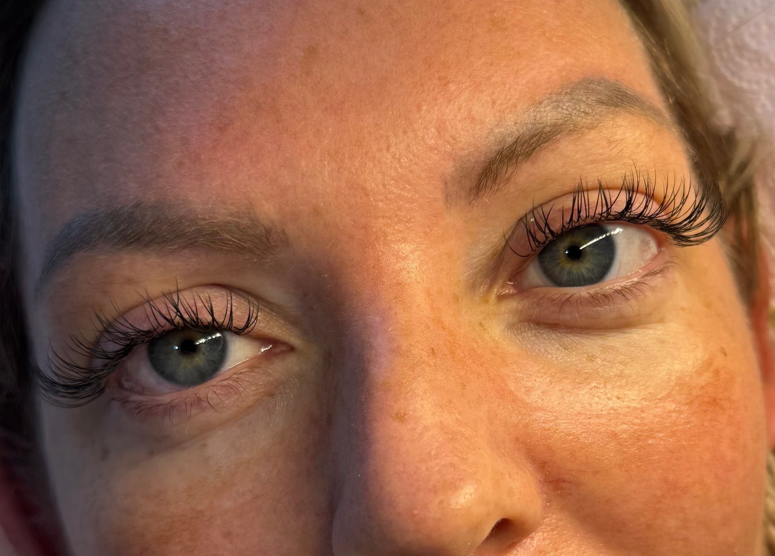 Close-up of lash extensions at Lashes N Brows By Gee, Sutton-in-ashfield, England, GB.