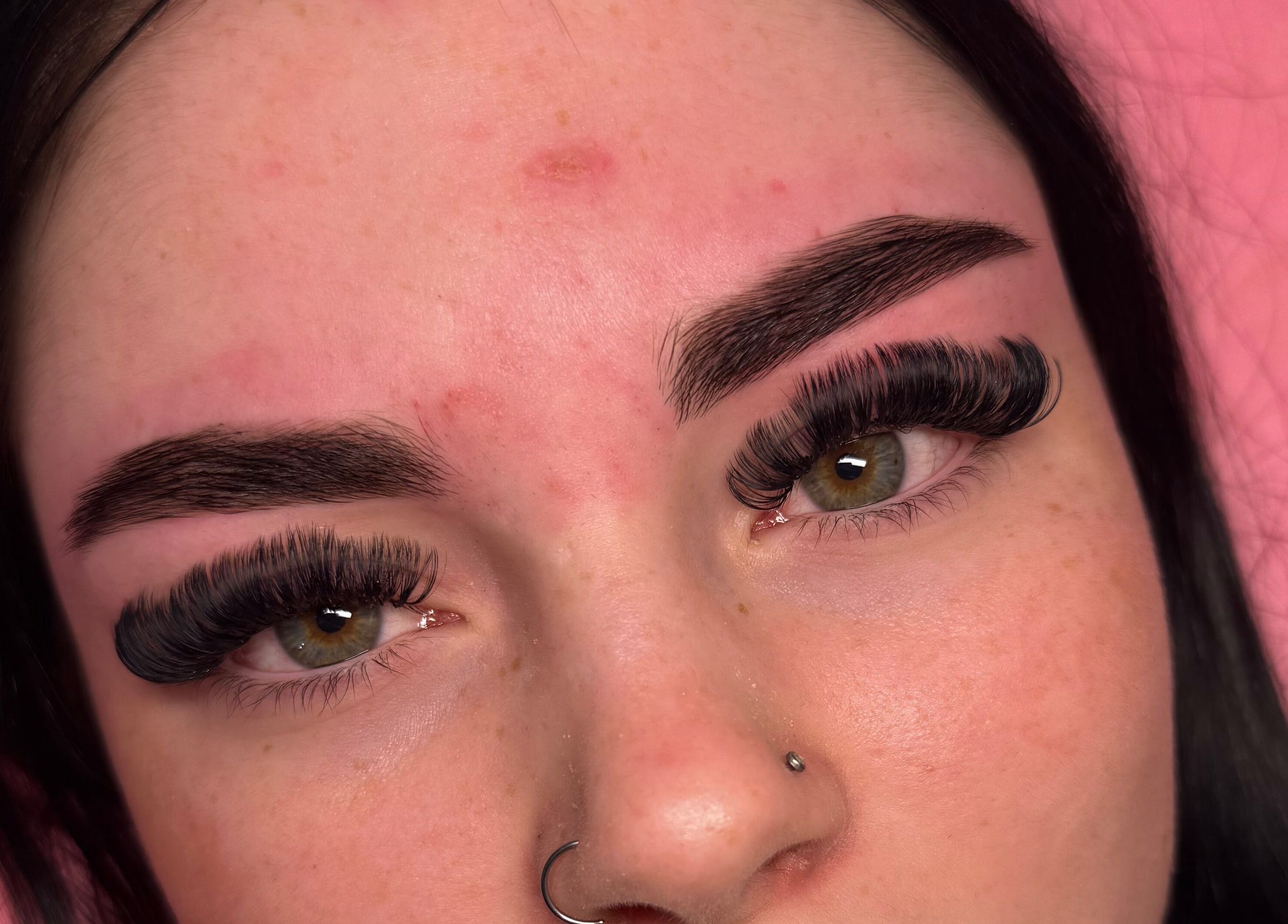 Close-up of perfectly applied lashes at Lashes N Brows By Gee, Sutton-in-Ashfield, England, GB.