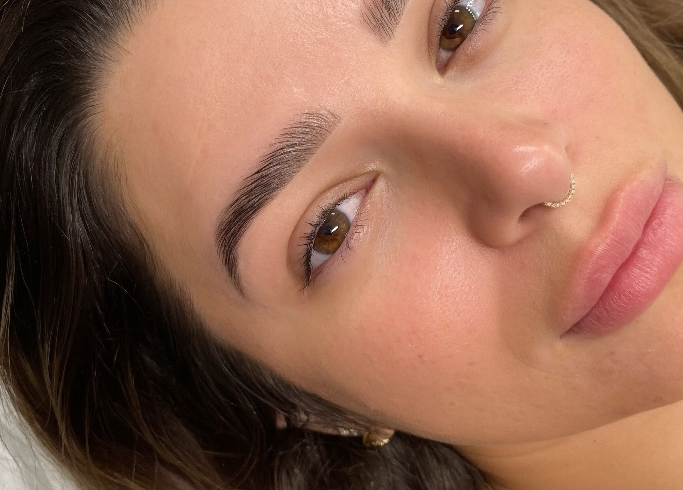 Expertly shaped brows at Be Glamorous Studio, Kallangur, Queensland, AU achieve a flawless look.