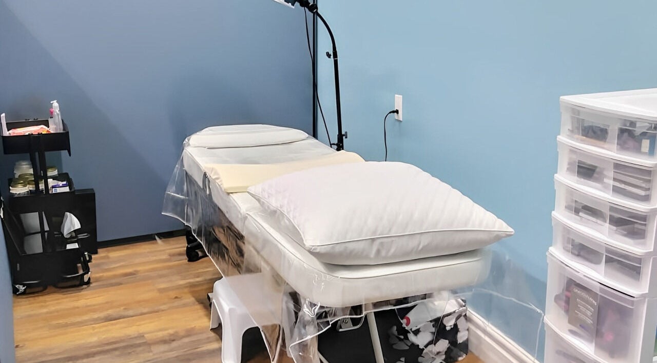 Relaxing spa room at Embellished Beauty - Dundalk 52 Main St E, Dundalk, Ontario, CA, ready for treatments.