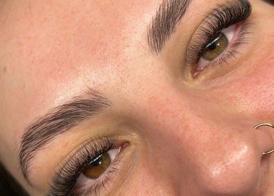 Close-up of styled lashes at Brookelyn Beauty in Perth, Western Australia, AU.