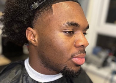 Close-up of a stylish haircut at Jujucutthat, Loughborough, England, GB