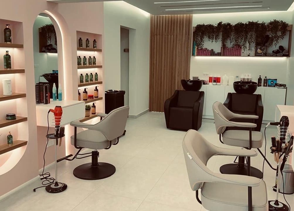 Modern salon at Fab & Fancy I فاب آند فانسي featuring stylish chairs and products, الرياض, منطقة الرياض, SA.