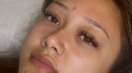 Close-up of eyelash extensions at Enhanced by El, Peldon, England, GB, showcasing flawless beauty enhancement.