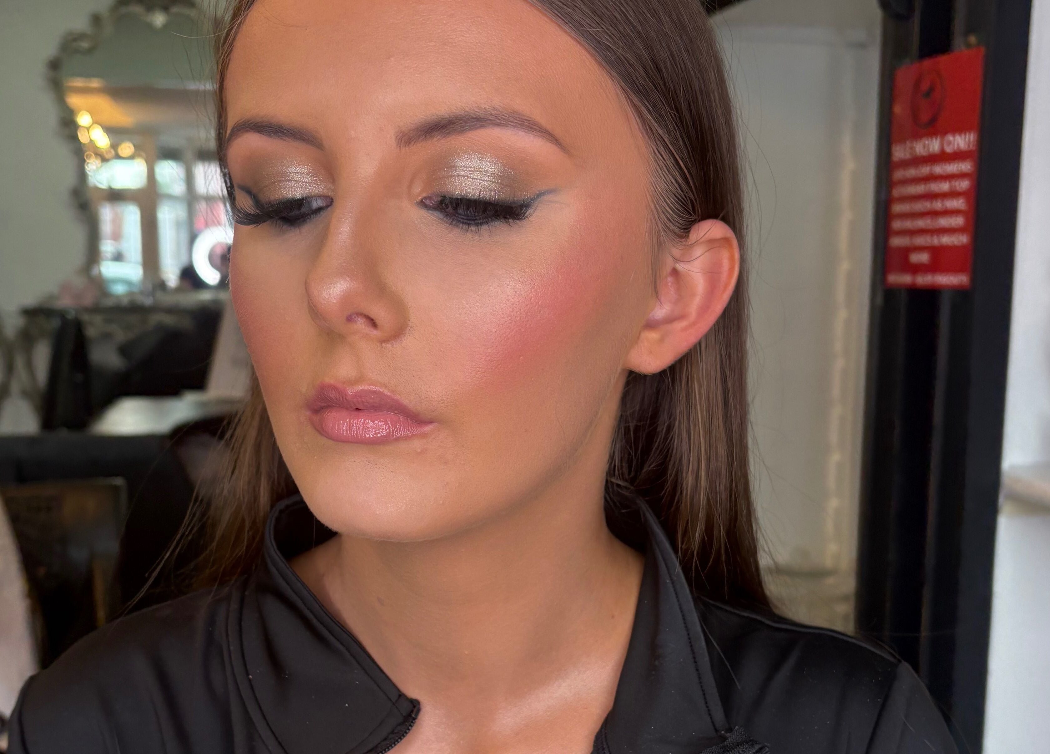 Glamorous makeup at Make Up by Ellie Louisex in Litherland, England, GB. Bold eyeshadow with flawless complexion.
