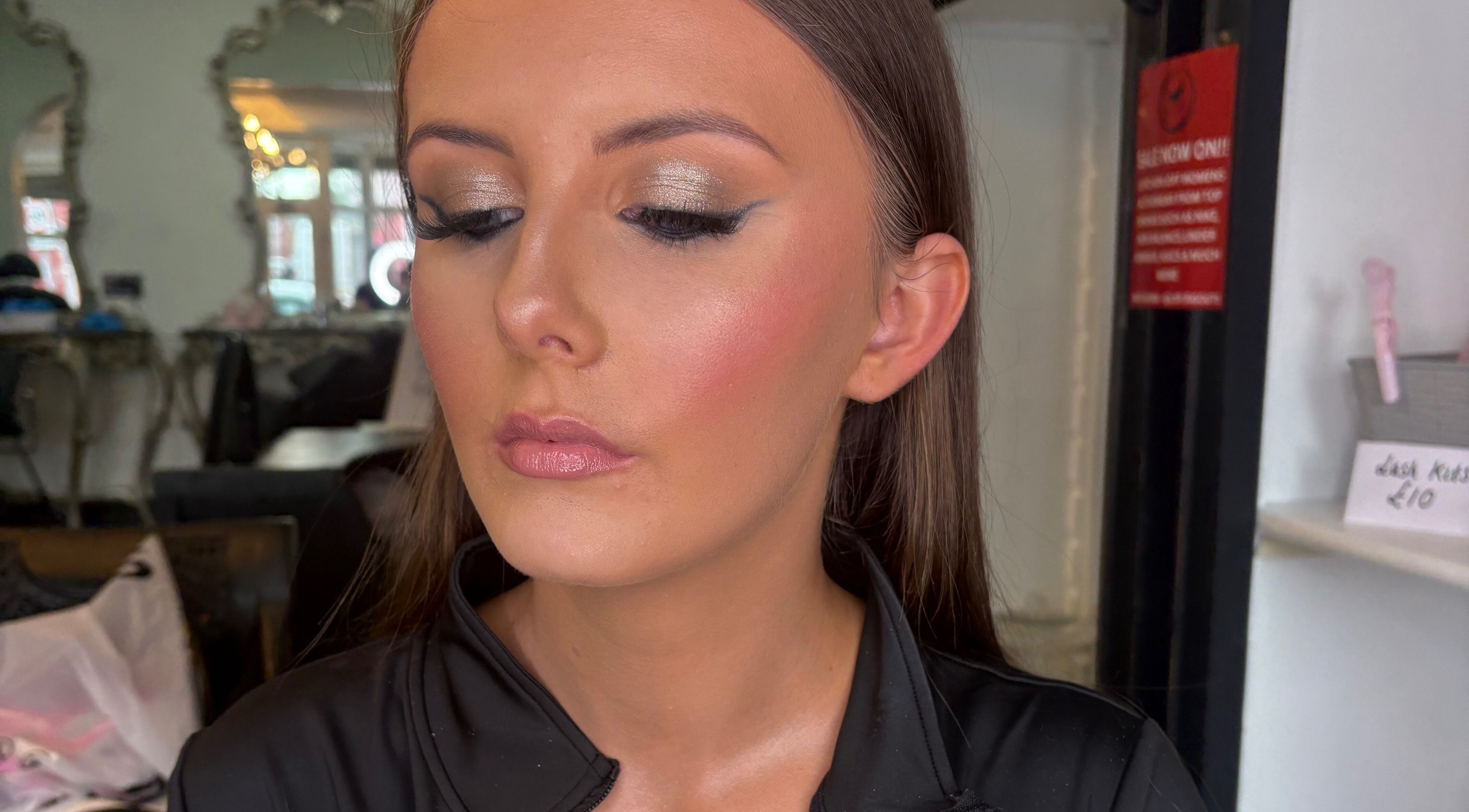 Glamorous makeup at Make Up by Ellie Louisex in Litherland, England, GB. Bold eyeshadow with flawless complexion.