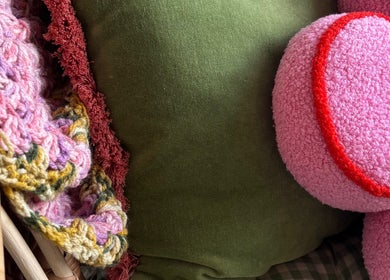 Colorful textured cushions at Holly Coukham Nails and Brows, Hemsworth, England, GB for a welcoming ambiance.