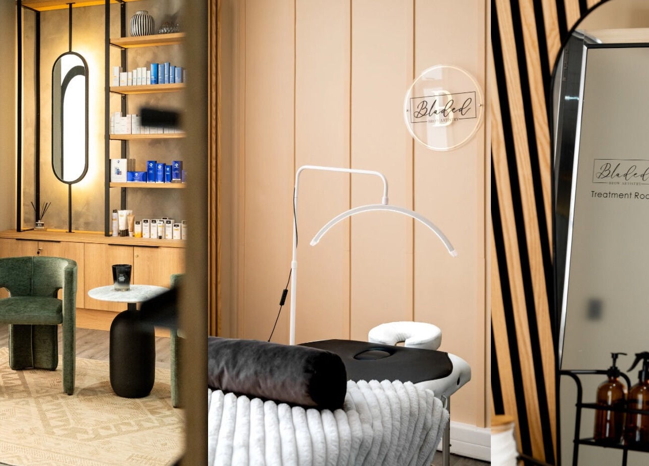 Elegant treatment space at Bladed Brow Artistry in Paarl, Western Cape, ZA with modern design and cozy ambiance.