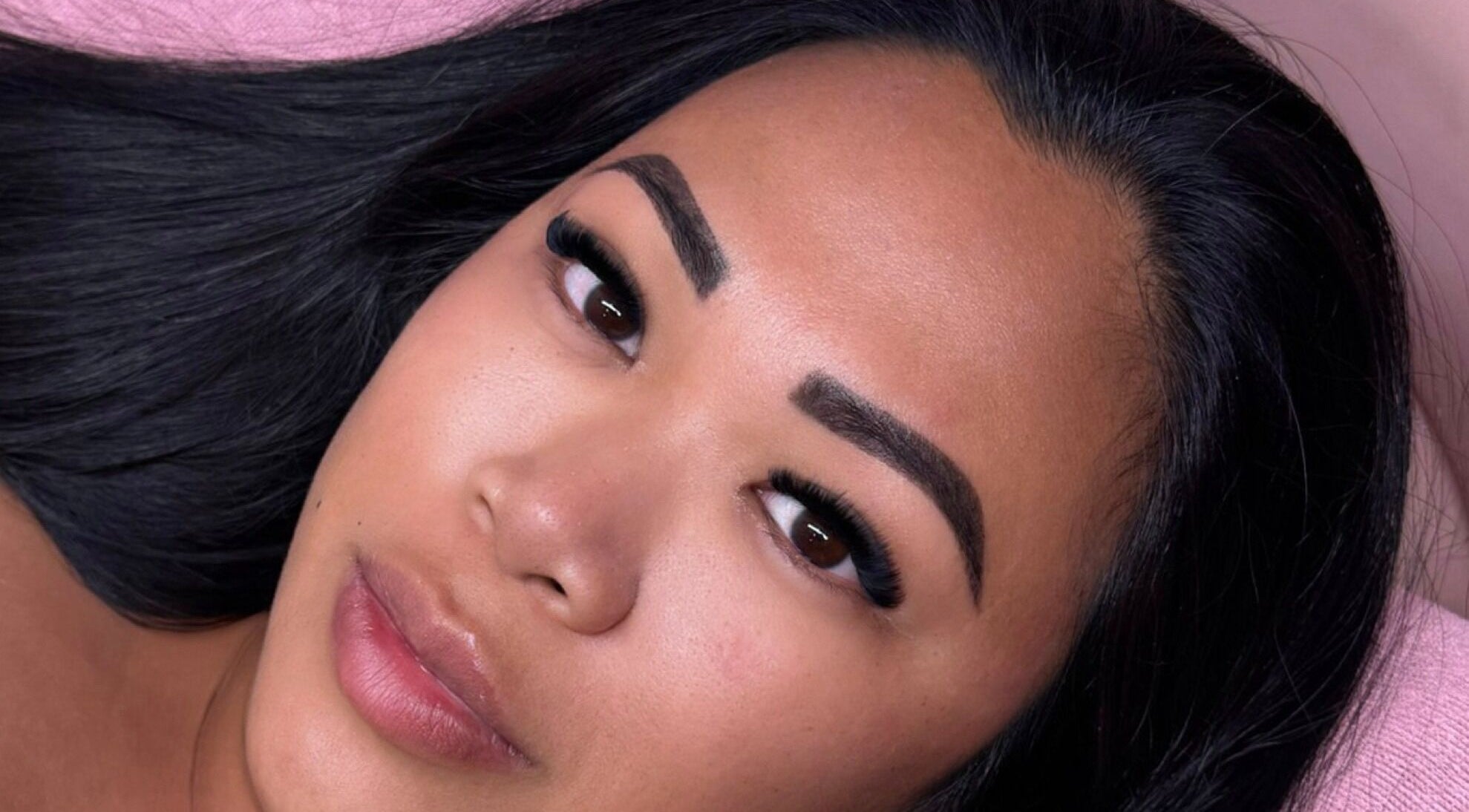 Close-up of elegant lash extensions from Lash Muse Sydney Previously Nat Lash & Beauty in Campsie, New South Wales, AU.