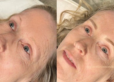 Before and after eyebrows treatment at Grace Brows & Beauty, Penrith, New South Wales, AU.