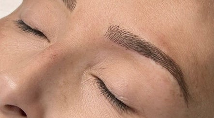 Close-up of expertly shaped brows at Grace Brows & Beauty, Penrith, New South Wales, AU.