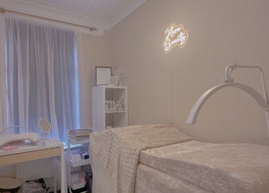 Haru Beauty Lash extensions Home base in Orrell, England, GB showcasing a serene treatment room.