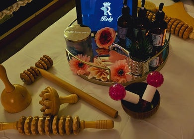 Luxury spa tools displayed at Rody Luxury Home Spa, Dubai, Dubai, AE.