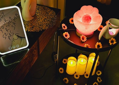 Relaxing spa setup with candles and decor at Rody Luxury Home Spa, Dubai, Dubai, AE.