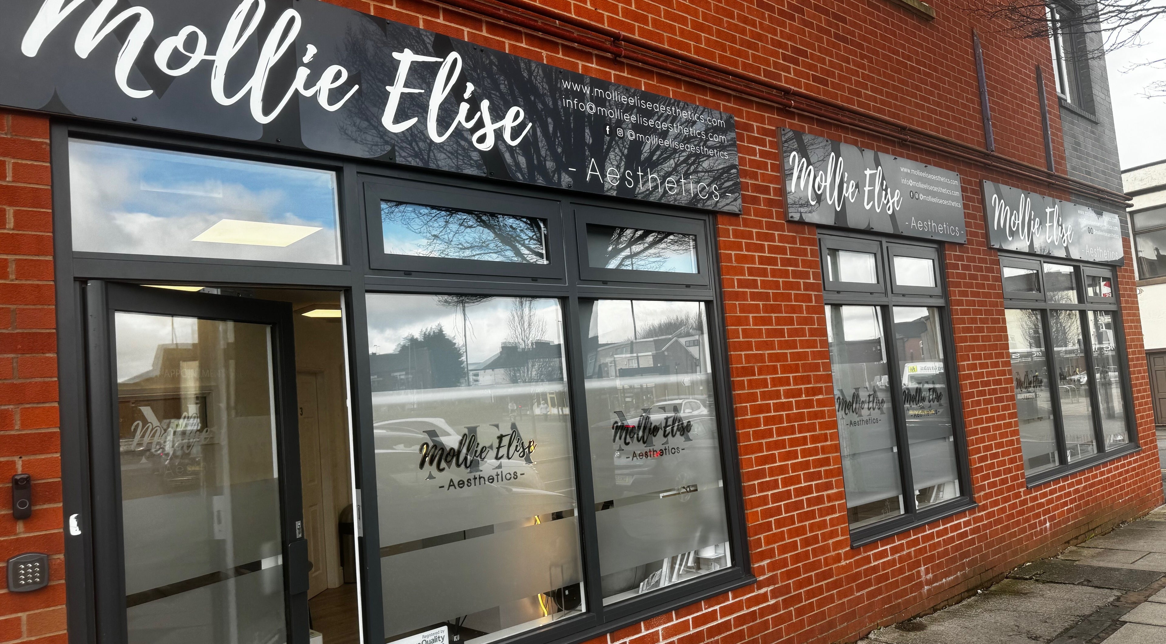 Exterior view of Mollie Elise Aesthetics in Chorley, England, GB, showcasing modern design.