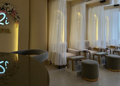 Elegant seating at Ri Spa | ري سبا, Riyadh, Riyadh Province, SA. Modern decor and luxurious ambiance.