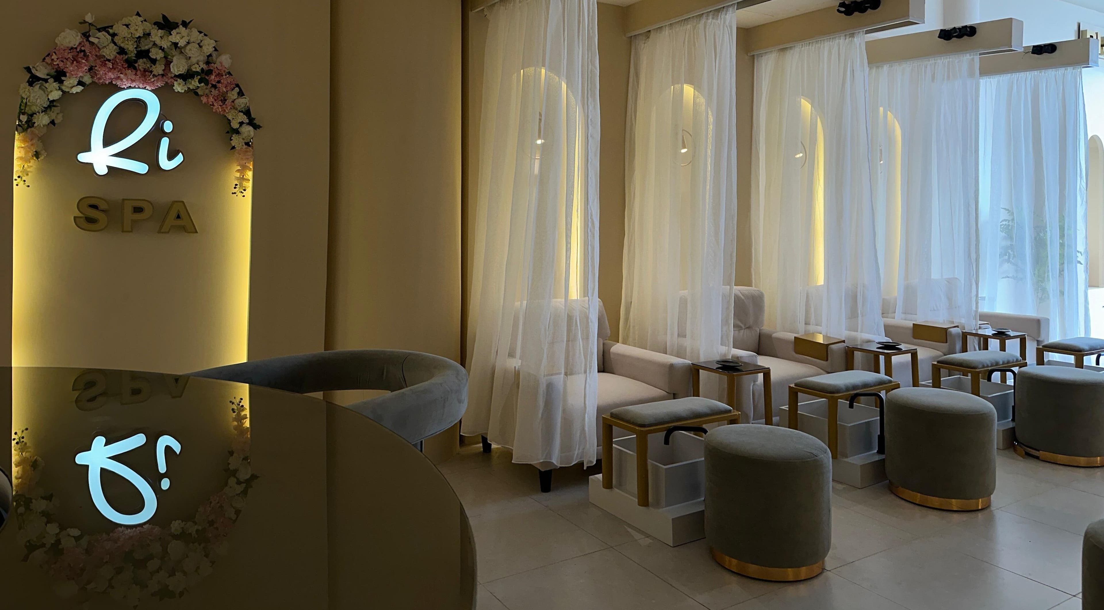 Elegant seating at Ri Spa | ري سبا, Riyadh, Riyadh Province, SA. Modern decor and luxurious ambiance.