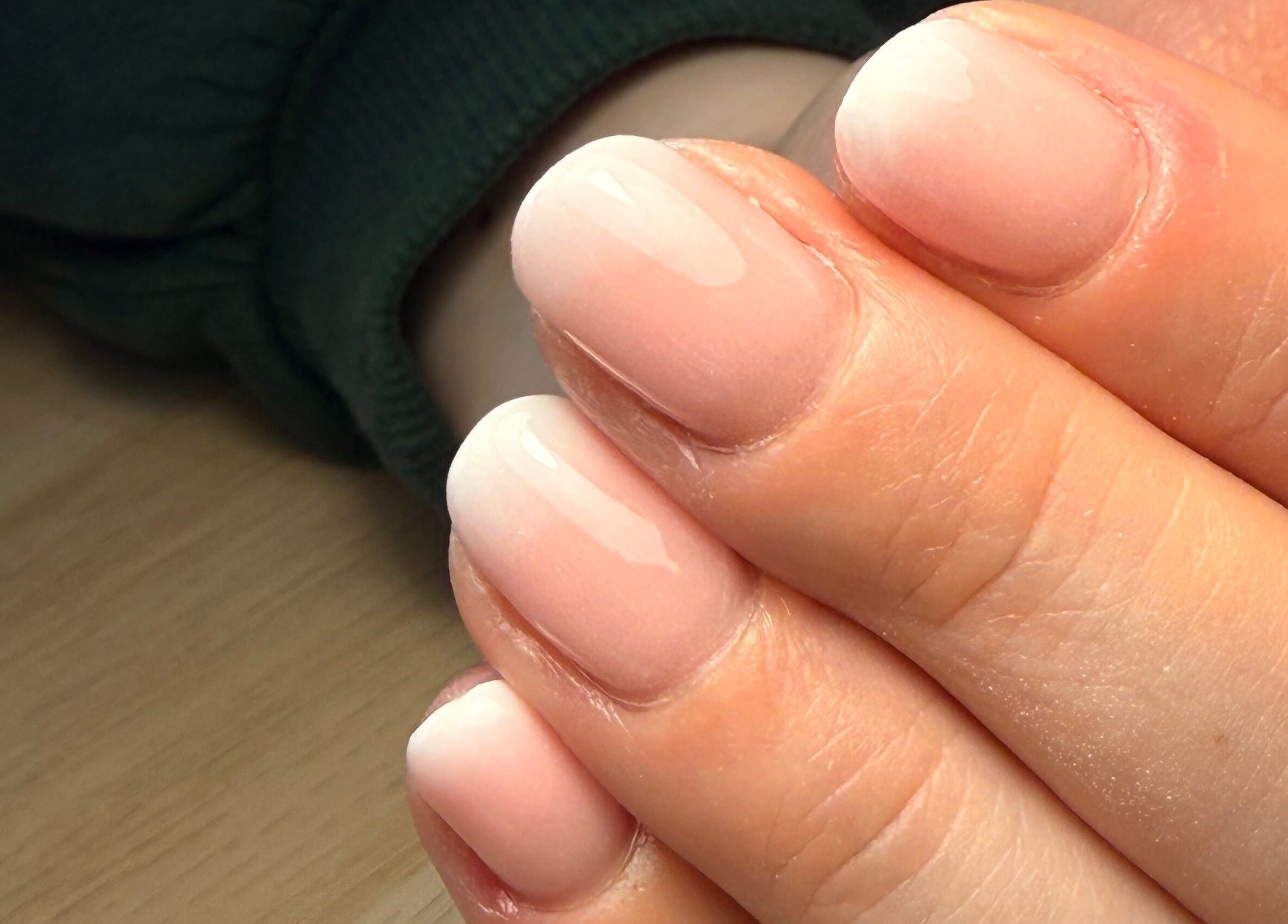 Elegant nude manicure at Maybe Beauty Studio, Tadcaster, England, GB offering top-tier nail care.