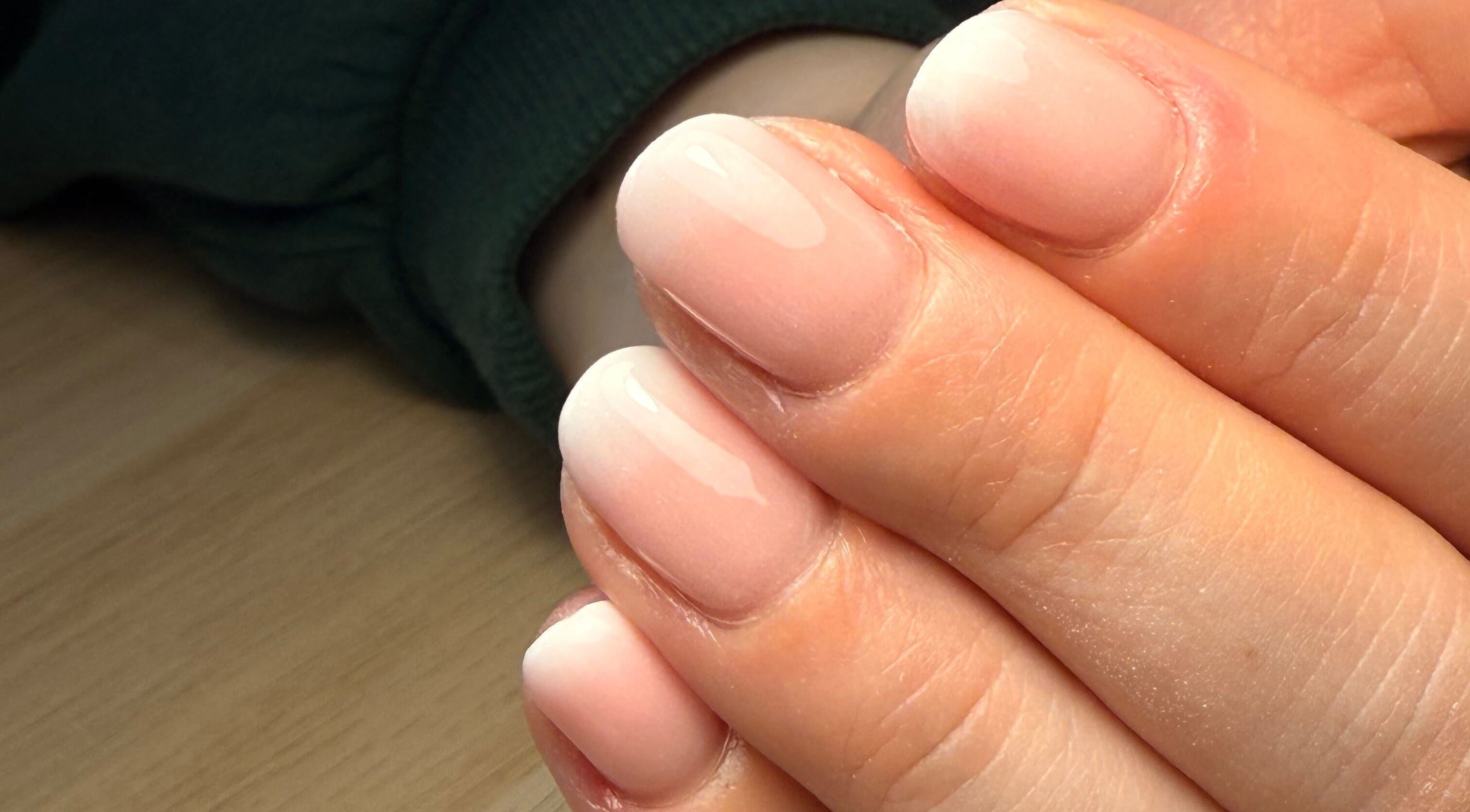 Elegant nude manicure at Maybe Beauty Studio, Tadcaster, England, GB offering top-tier nail care.