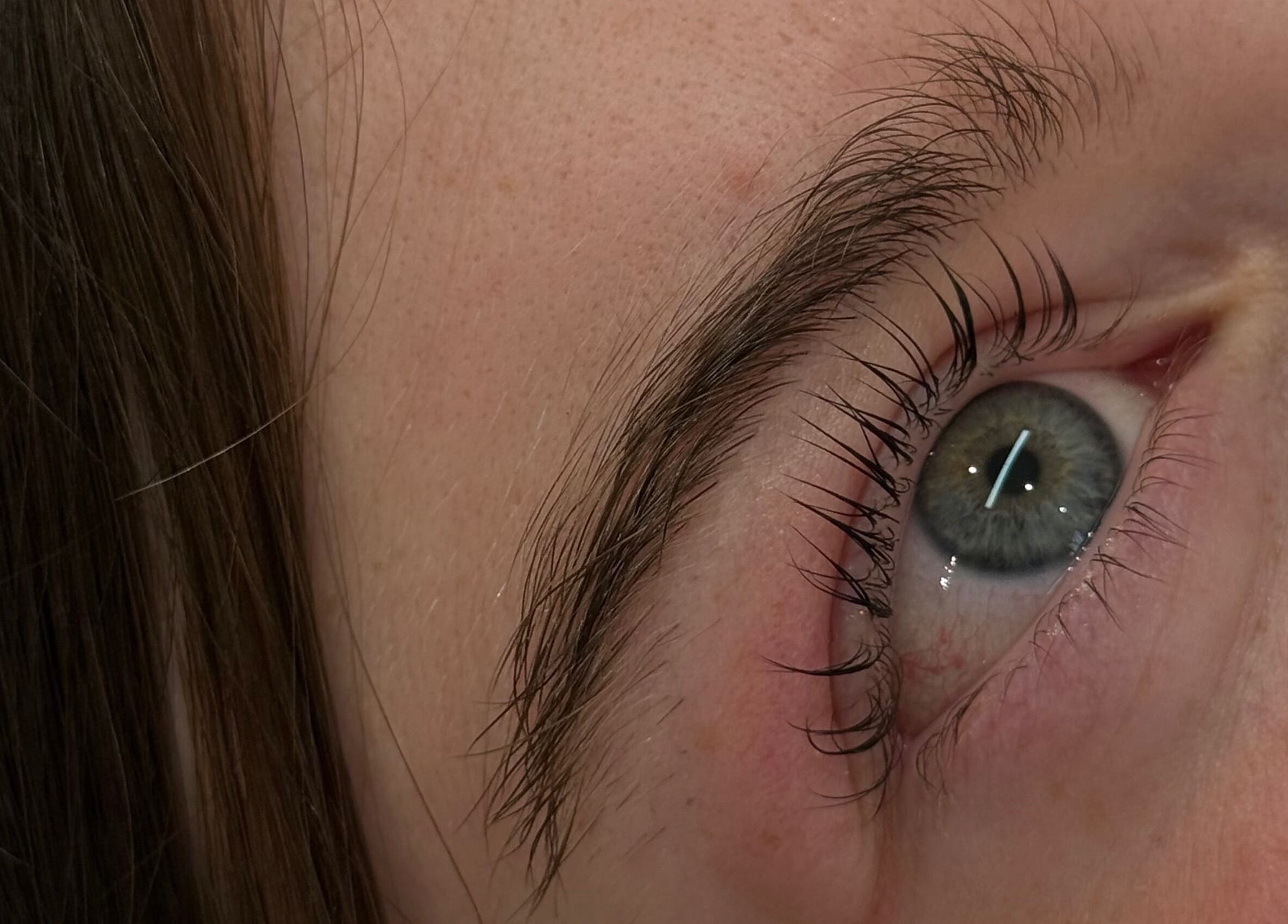 Close-up of elegant eyelashes at Maybe Beauty Studio, Tadcaster, England, GB.