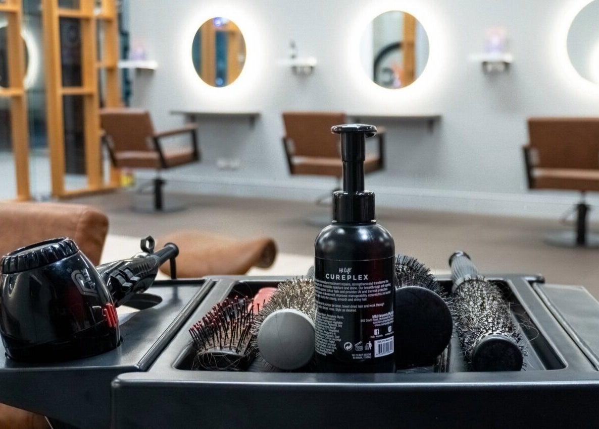 Professional styling tools at Cuts By Carella, Cairns City, Queensland, AU, showcasing premium salon experience.