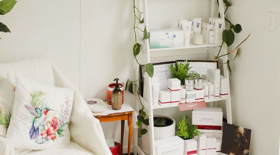 Cozy beauty corner at Beautiful is You Ltd - Waihi, Waihi Beach, Bay Of Plenty Region, NZ.
