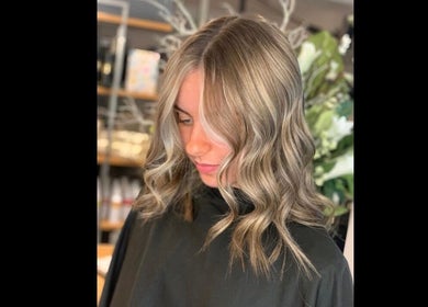 Stylish wavy hair at Adele Branch Hair located in Kirkintilloch, Scotland, GB.