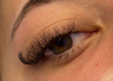 Closeup of expertly styled eyelashes at BBA - Beauty By Aileah, Melbourne, Victoria, AU.