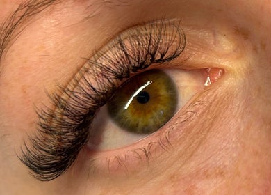 Close-up of lush eyelash extensions at BBA - Beauty By Aileah, Melbourne, Victoria, AU.