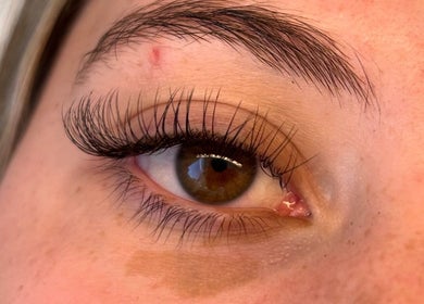 Close-up of beautifully styled eyelashes at BBA - Beauty By Aileah, Melbourne, Victoria, AU.