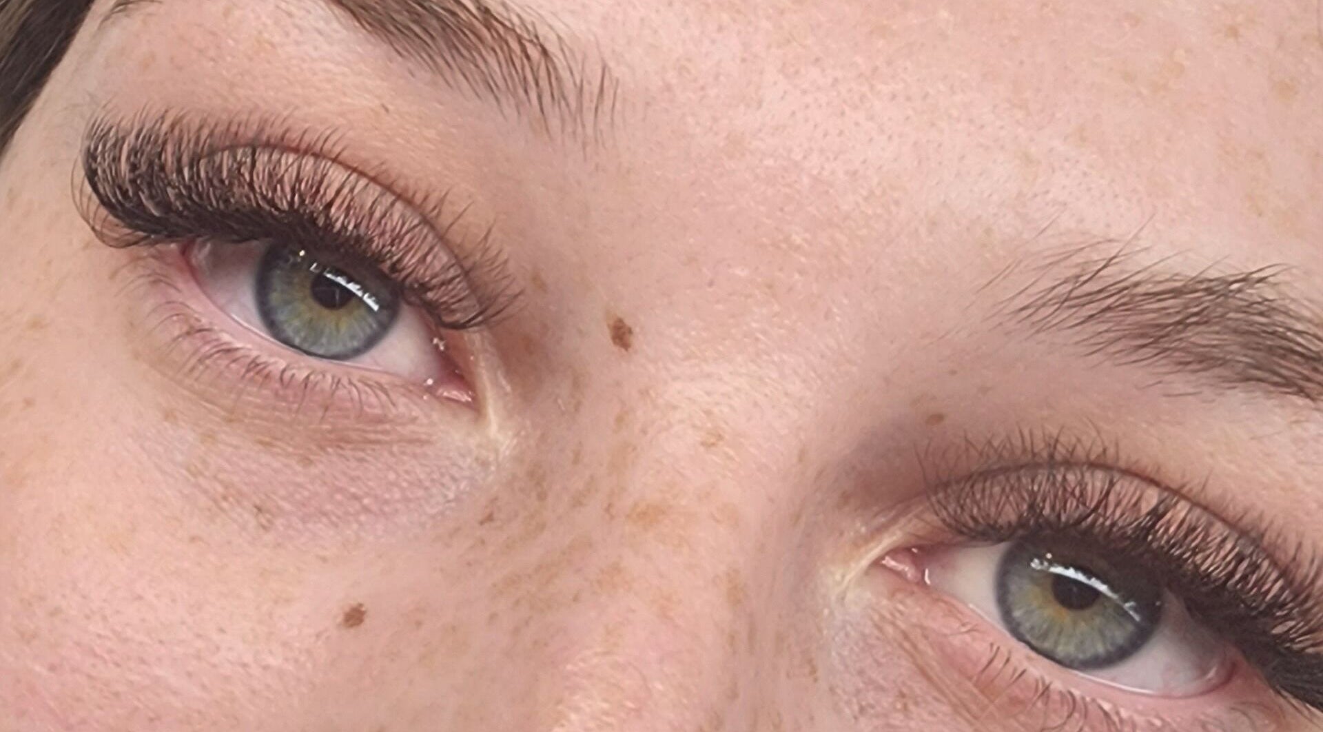 Close-up of eyelash extensions at Aisling Studio, East Mackay, Queensland, AU