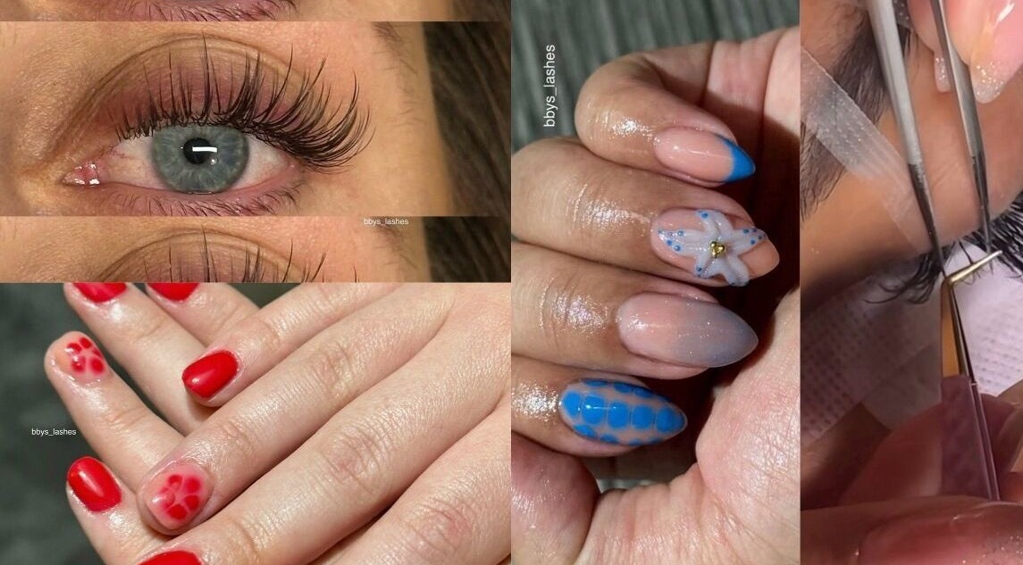 Lash extensions and nail art at Bbys Lashes & Nails, Sheffield, England, GB.